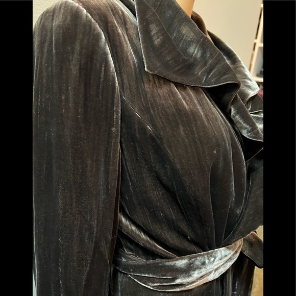 Vintage Lafayette 148 New York silk-blend velvet-like chocolate Jacket. Sz12 - Picture 8 of 8